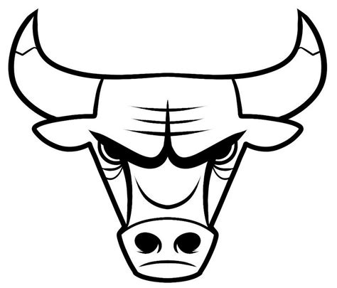bulls logo black and white